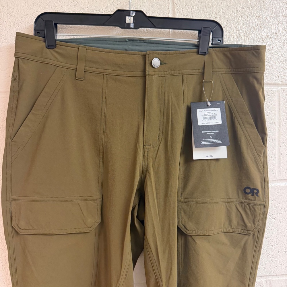 Outdoor Research Mens Ferrosi Cargo Pants 36 Loden Green Hiking Technical New